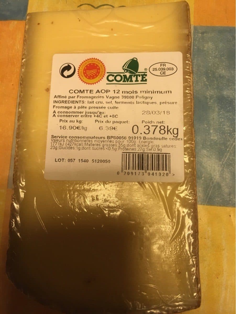 Open Food Facts Comté packshot