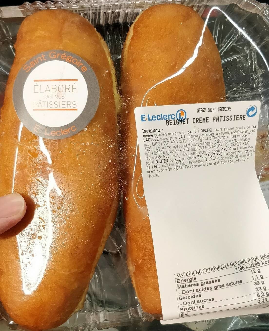 E.Leclerc Beignet crème pâtissière packshot