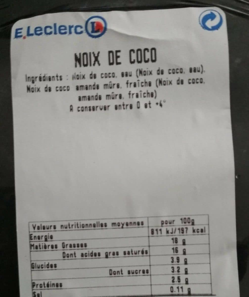 E.Leclerc Noix de coco packshot