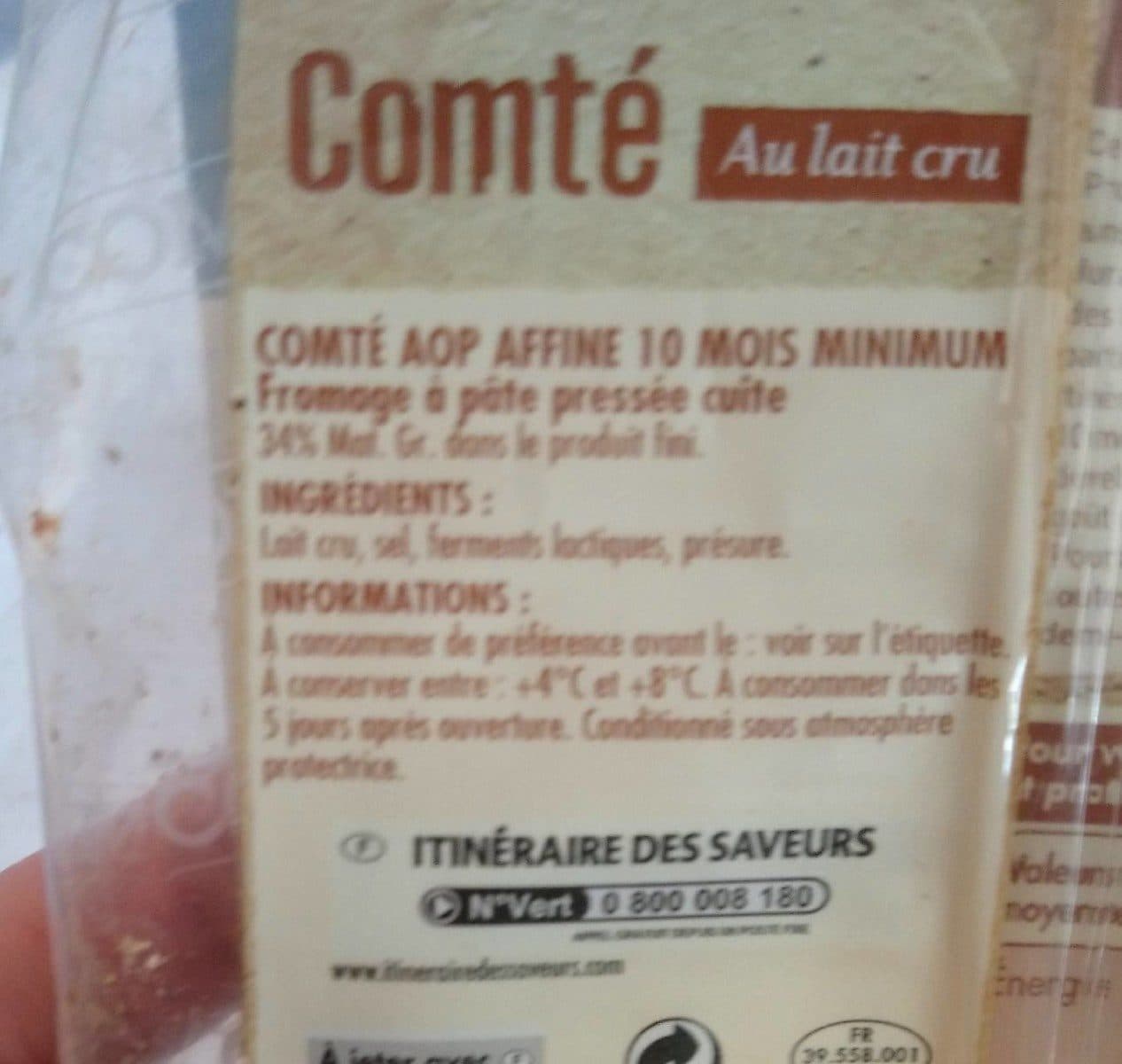 Itinéraire des Saveurs Comté Lait cru packshot
