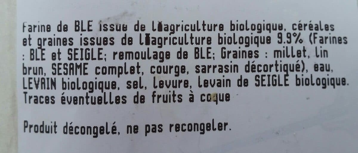 Open Food Facts Baguette céréales packshot