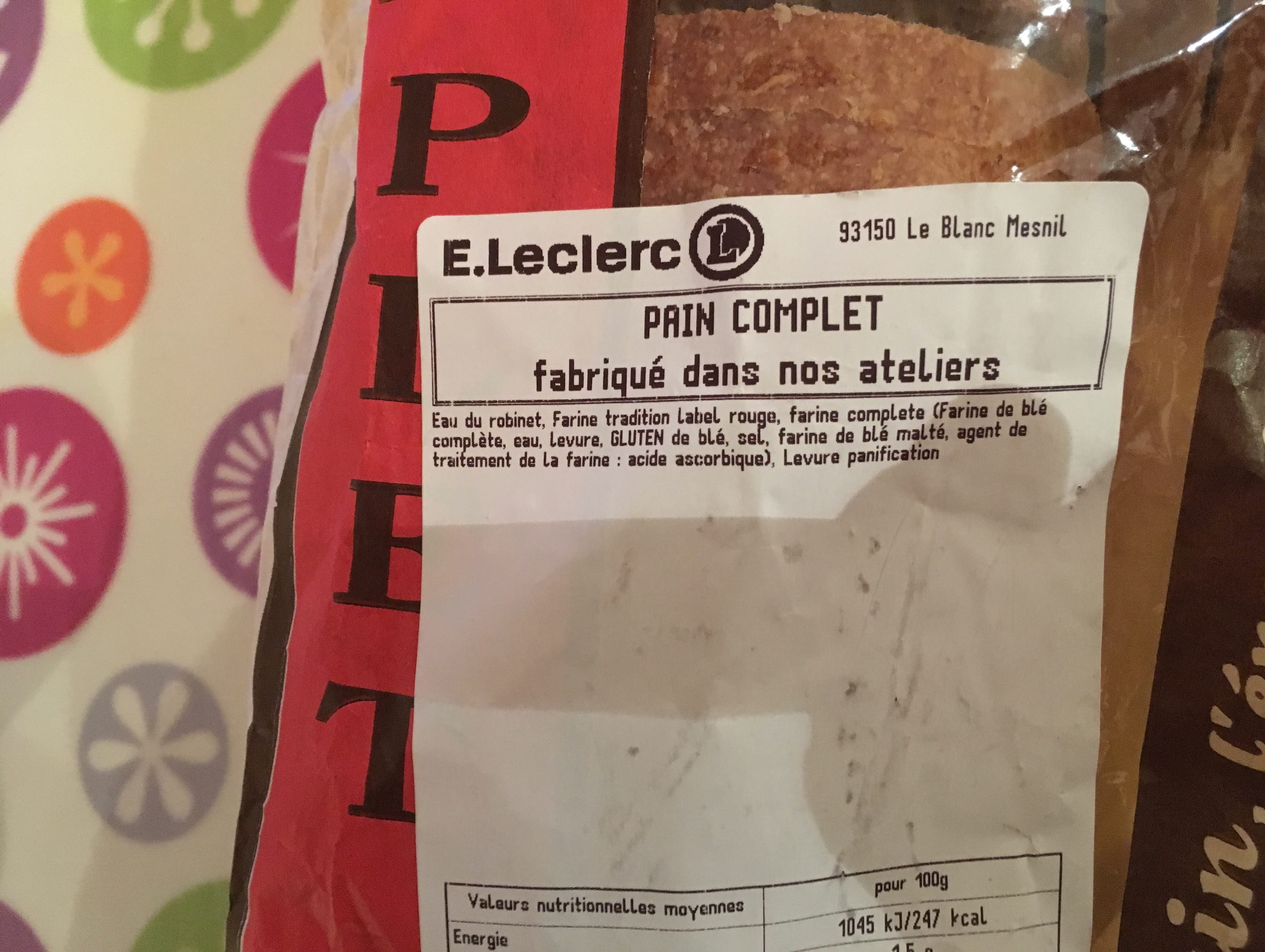Leclerc Pain complet packshot