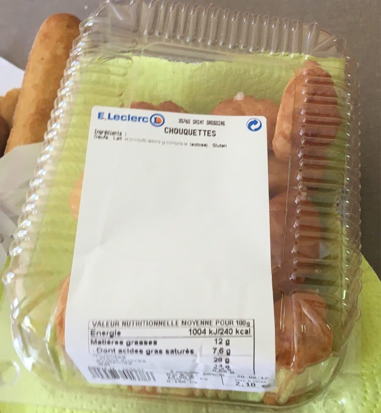 Leclerc chouquettes packshot