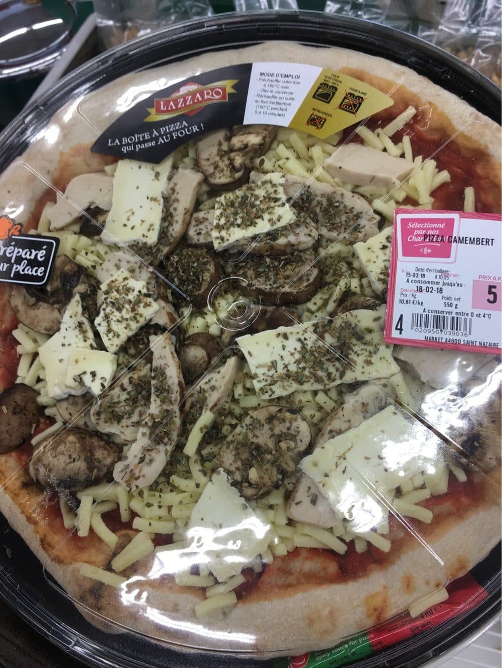 Lazzaro Pizza camembert packshot