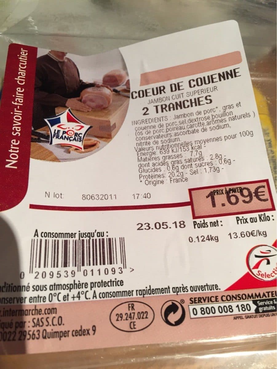 Open Food Facts Jambon blanc packshot