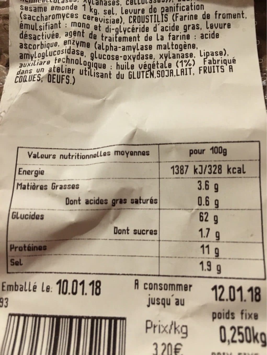 E.Leclerc Baguette Graine Cesam packshot