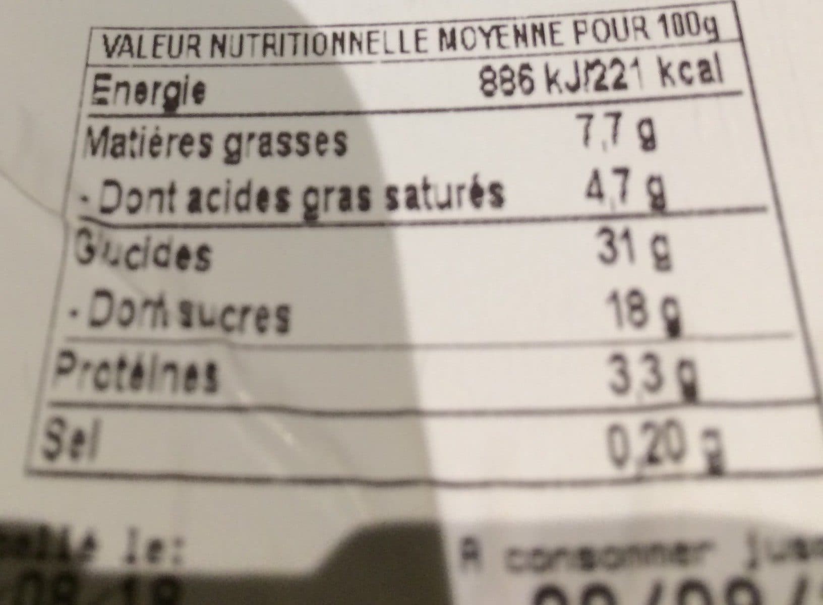 Open Food Facts Tarte aux myrtilles packshot