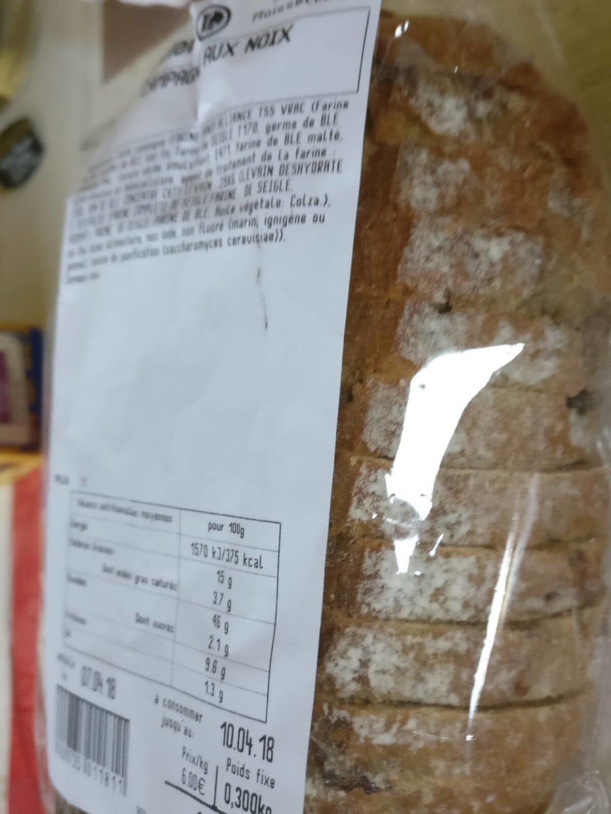 Open Food Facts Pain campagne aux noix packshot