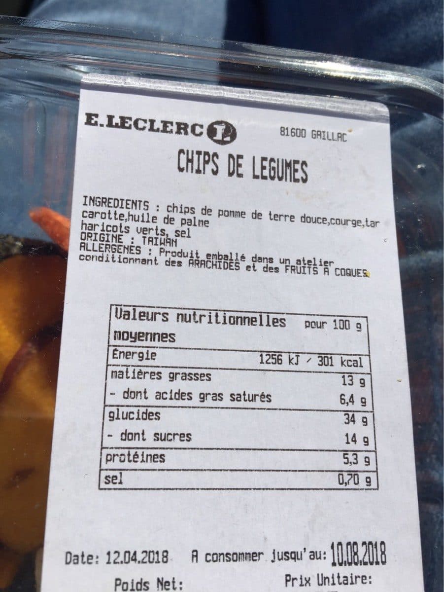 Open Food Facts Chips de legumes packshot