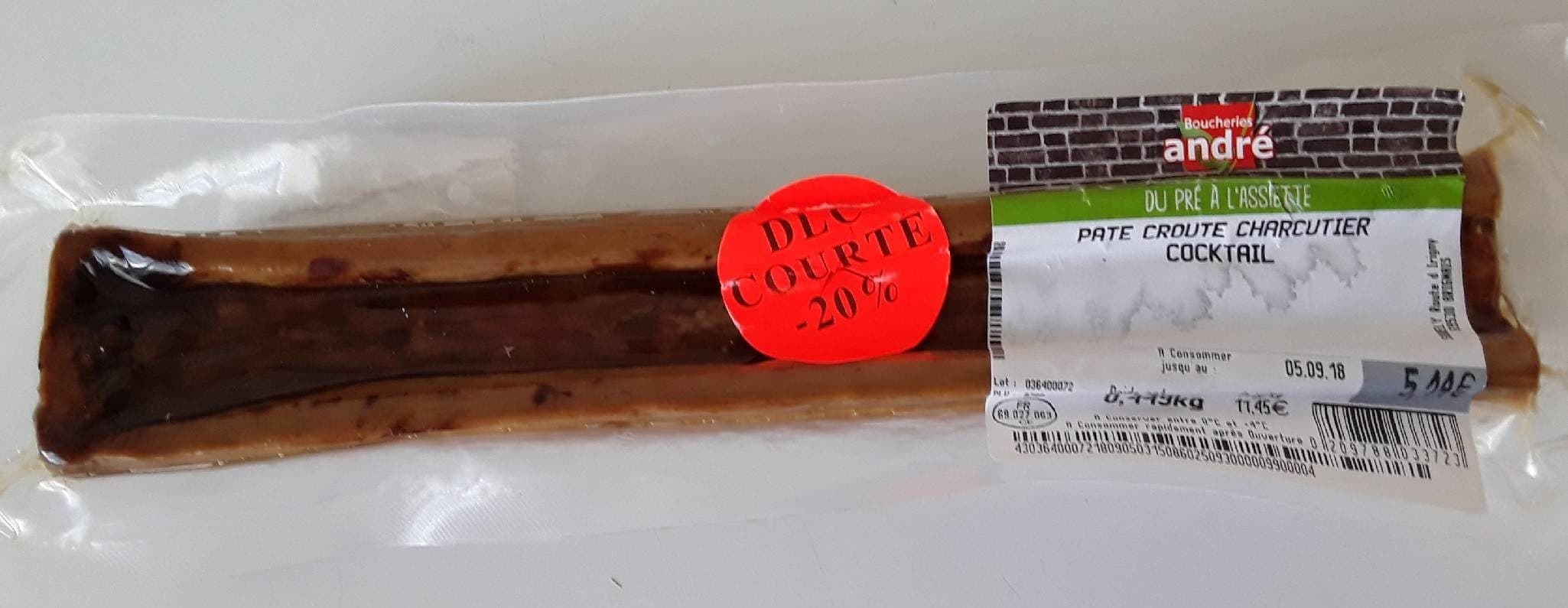 Open Food Facts Pâté croûte charcutier cocktail packshot