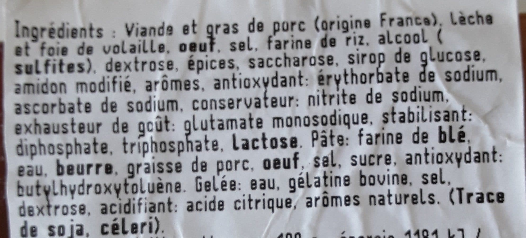 Open Food Facts Pâté croûte charcutier cocktail packshot