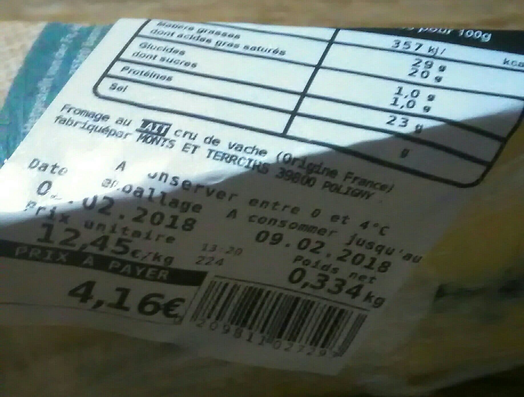 E.leclerc Morbier packshot