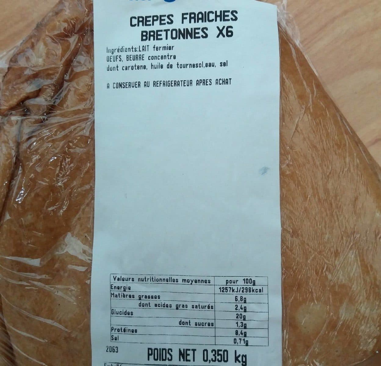 Open Food Facts Crêpes fraîches bretonnes x 6 packshot