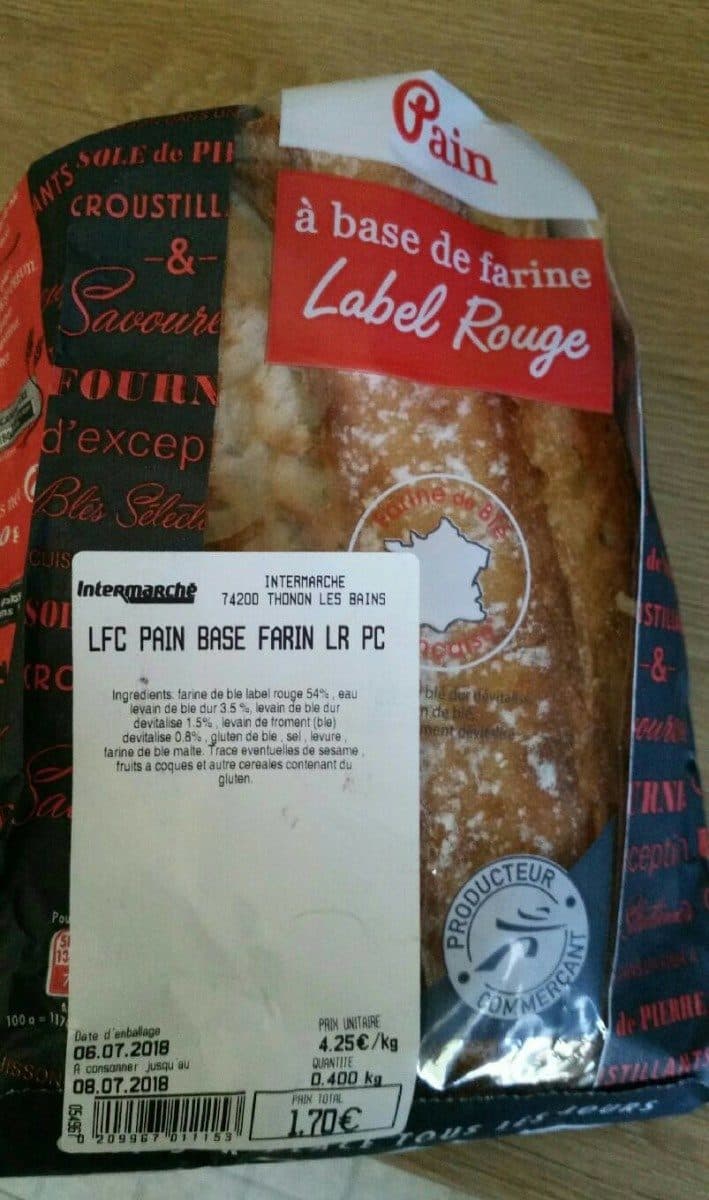 Open Food Facts Pain base farine label rouge packshot
