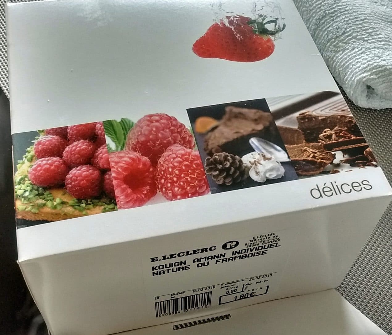 Leclerc Kouign Amann Individuel Nature ou Framboise packshot