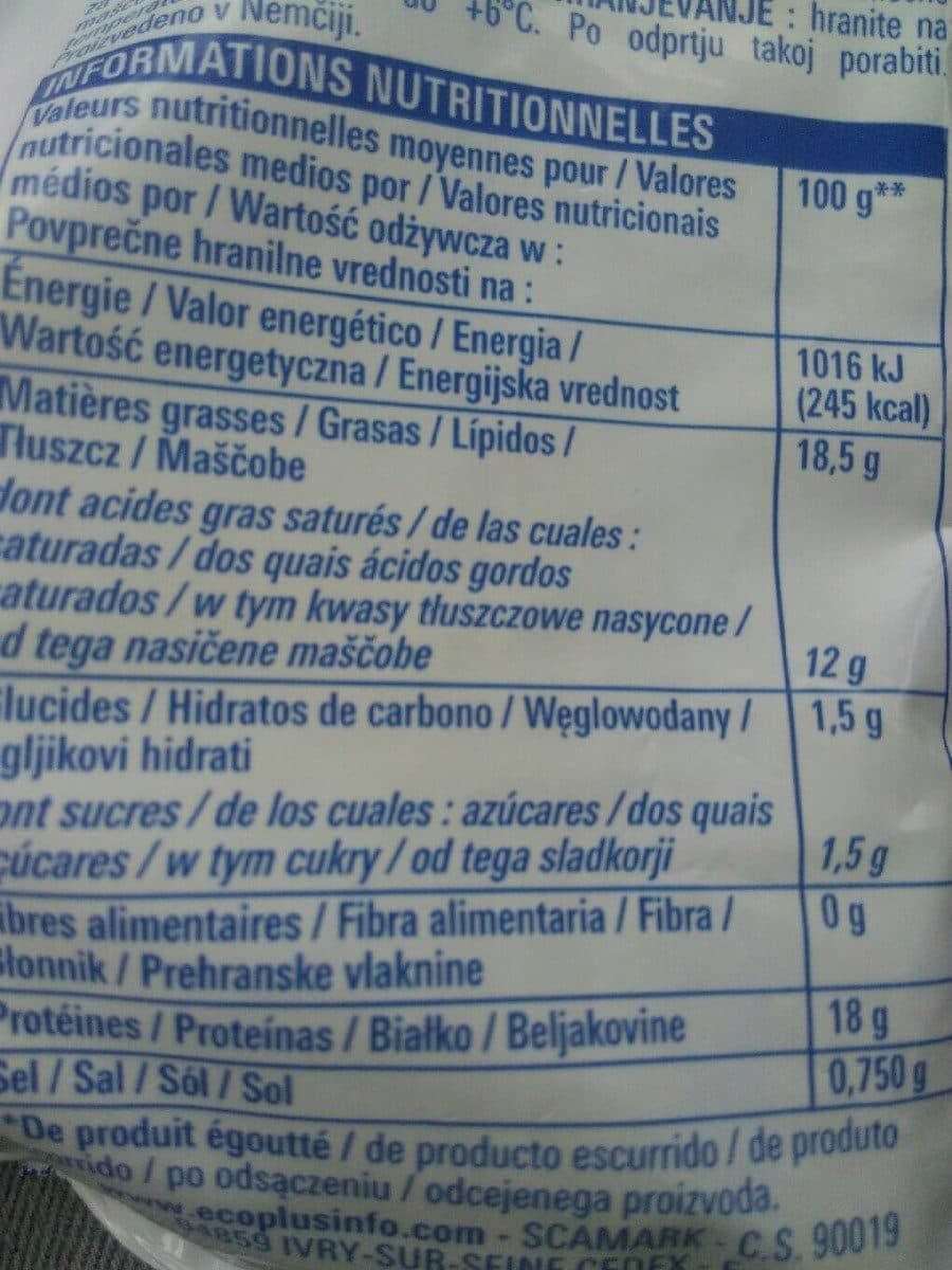 Open Food Facts Mozzarella packshot