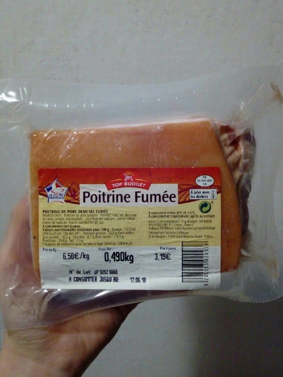 Open Food Facts Poitrine fumée packshot