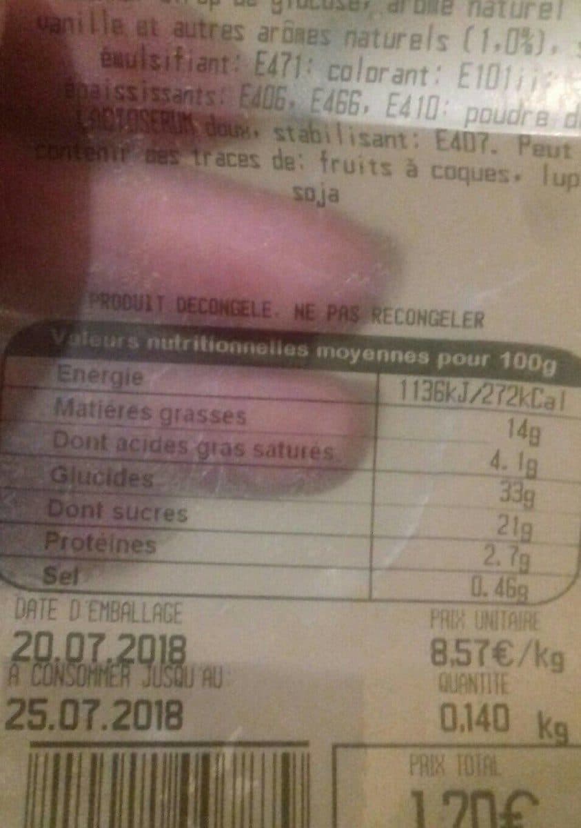 Open Food Facts Éclair vanille packshot