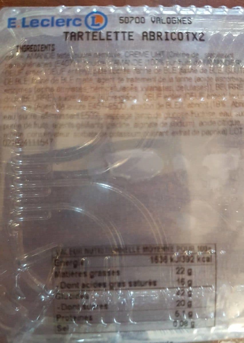 Open Food Facts Tartelette abricot packshot