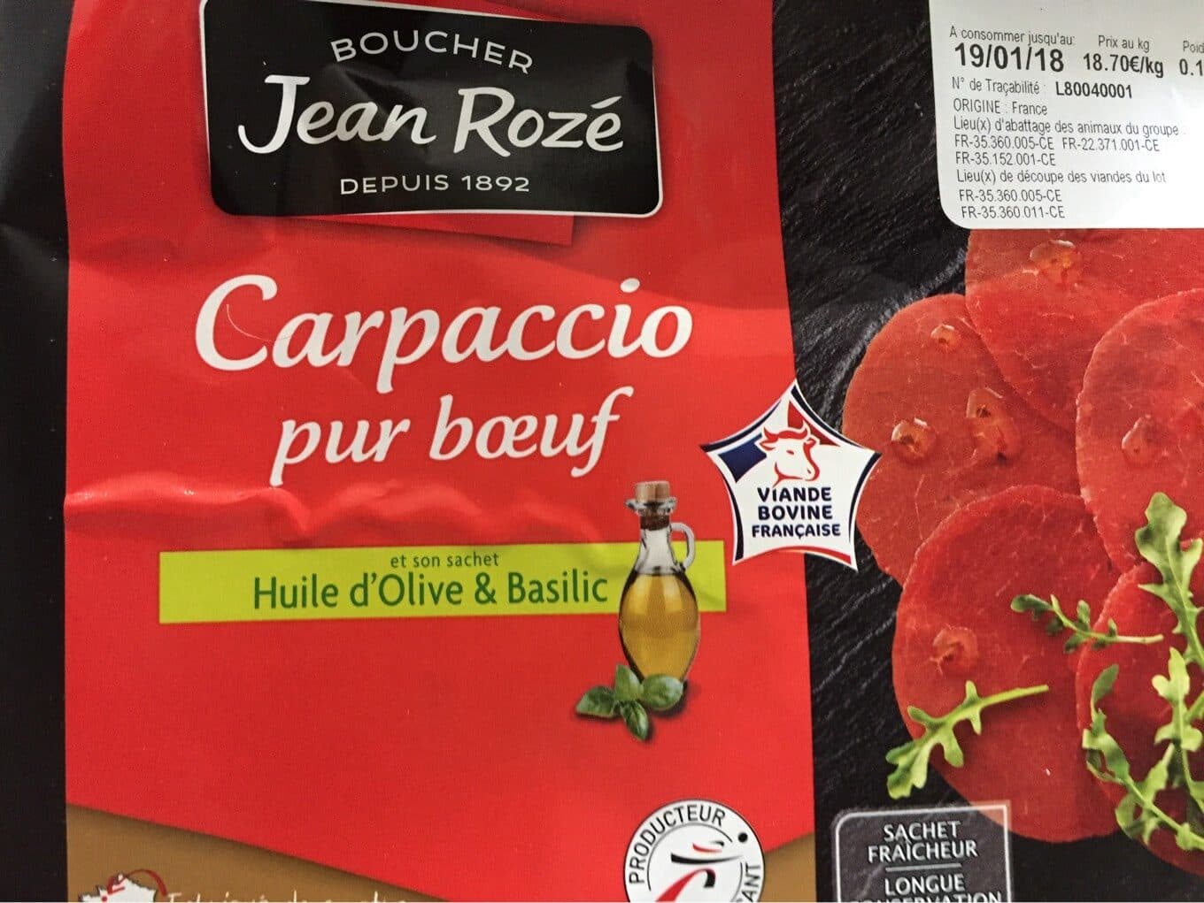 Jean Rozé Carpaccio packshot