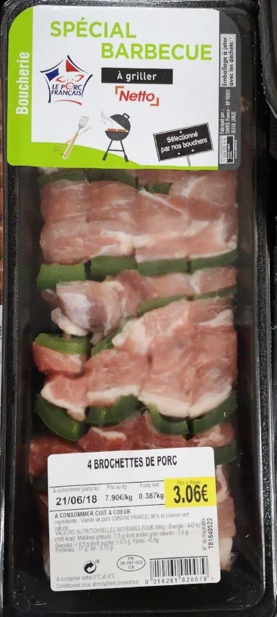Open Food Facts Brochettes porc packshot