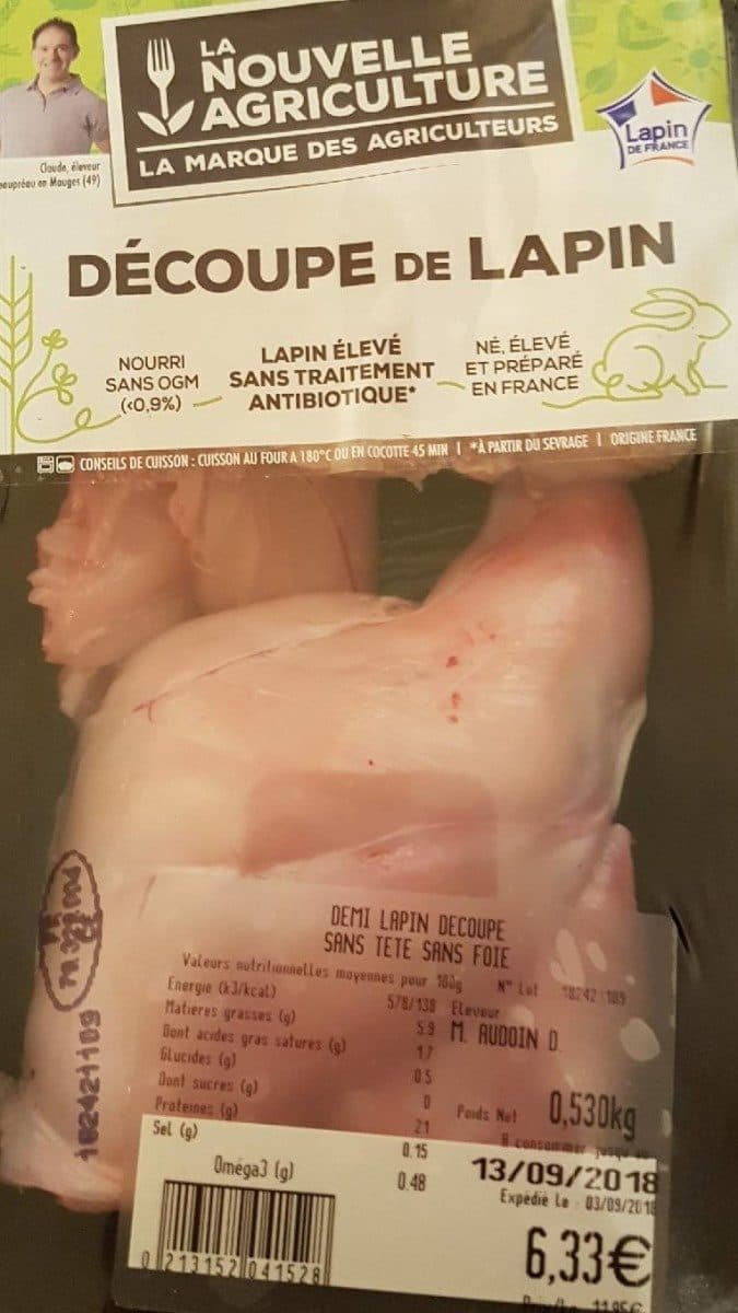 Open Food Facts Découpe de lapin packshot