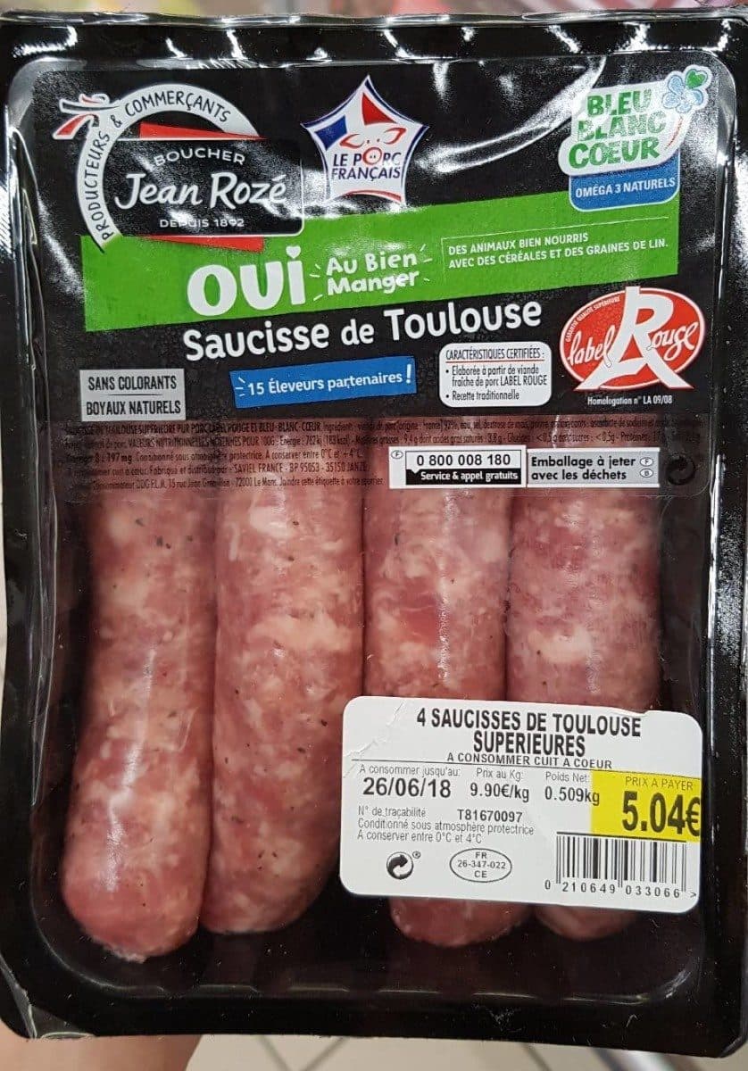 Open Food Facts Saucisse de Toulouse packshot