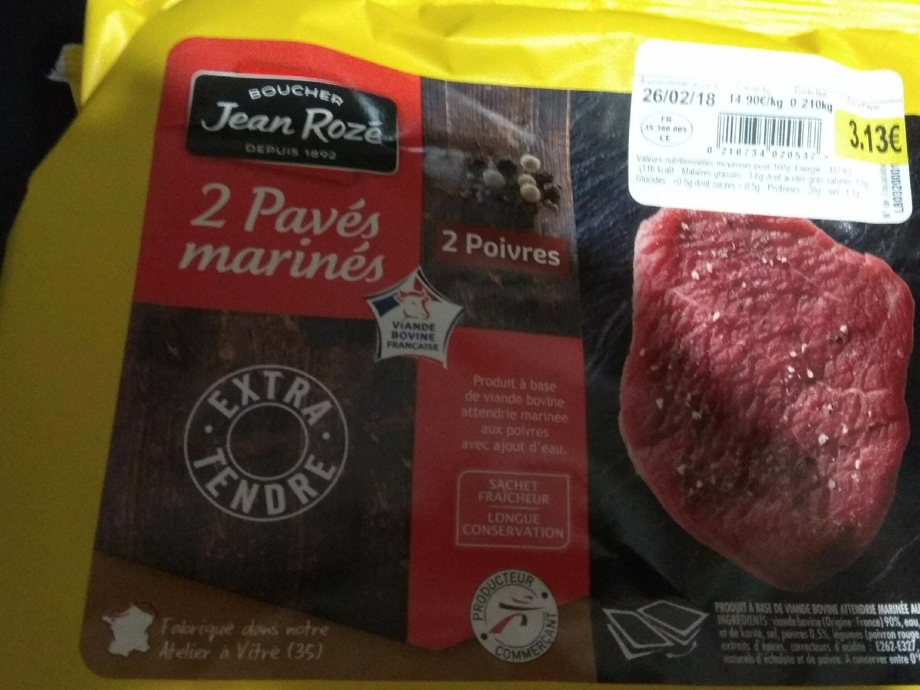 Jean Rozé Pavés marinés aux 2 poivres packshot