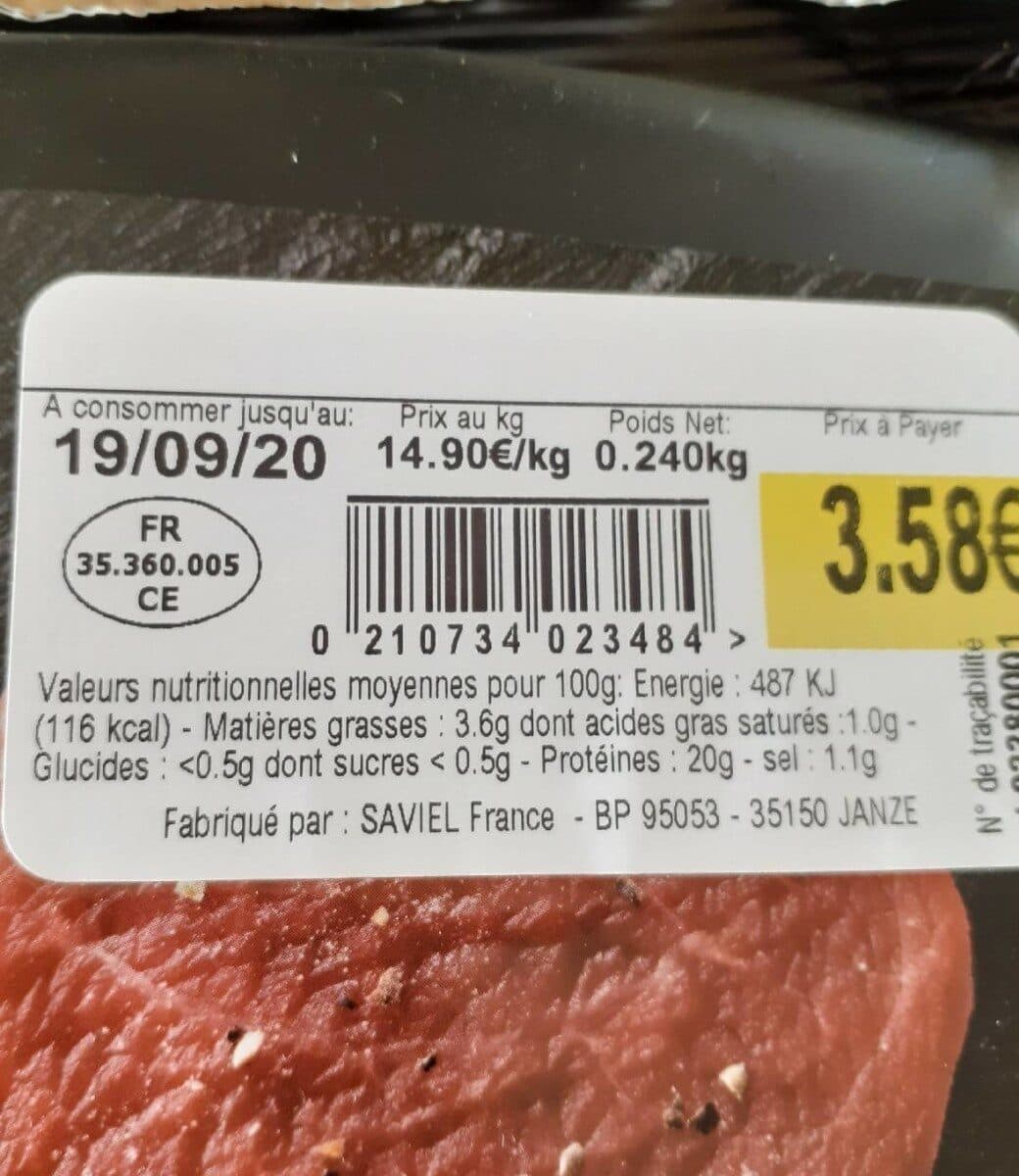 Open Food Facts Pavés marinés packshot