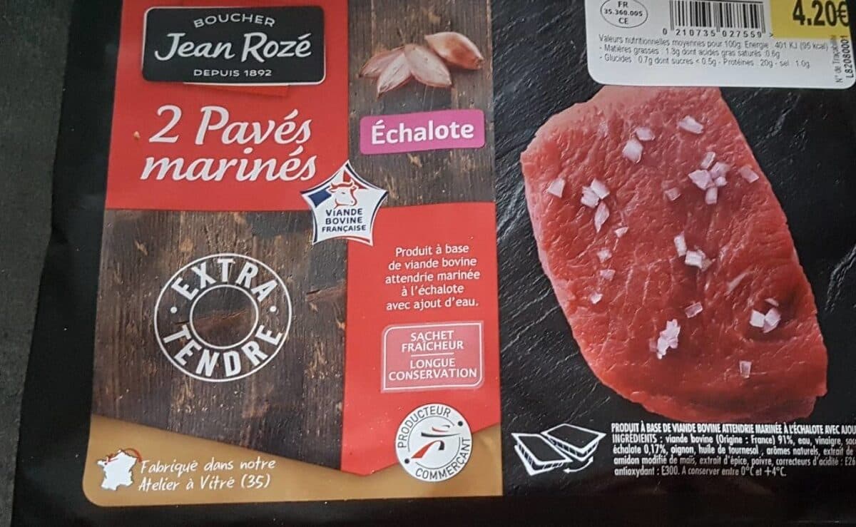 Open Food Facts 2 pavés marinés échalote packshot