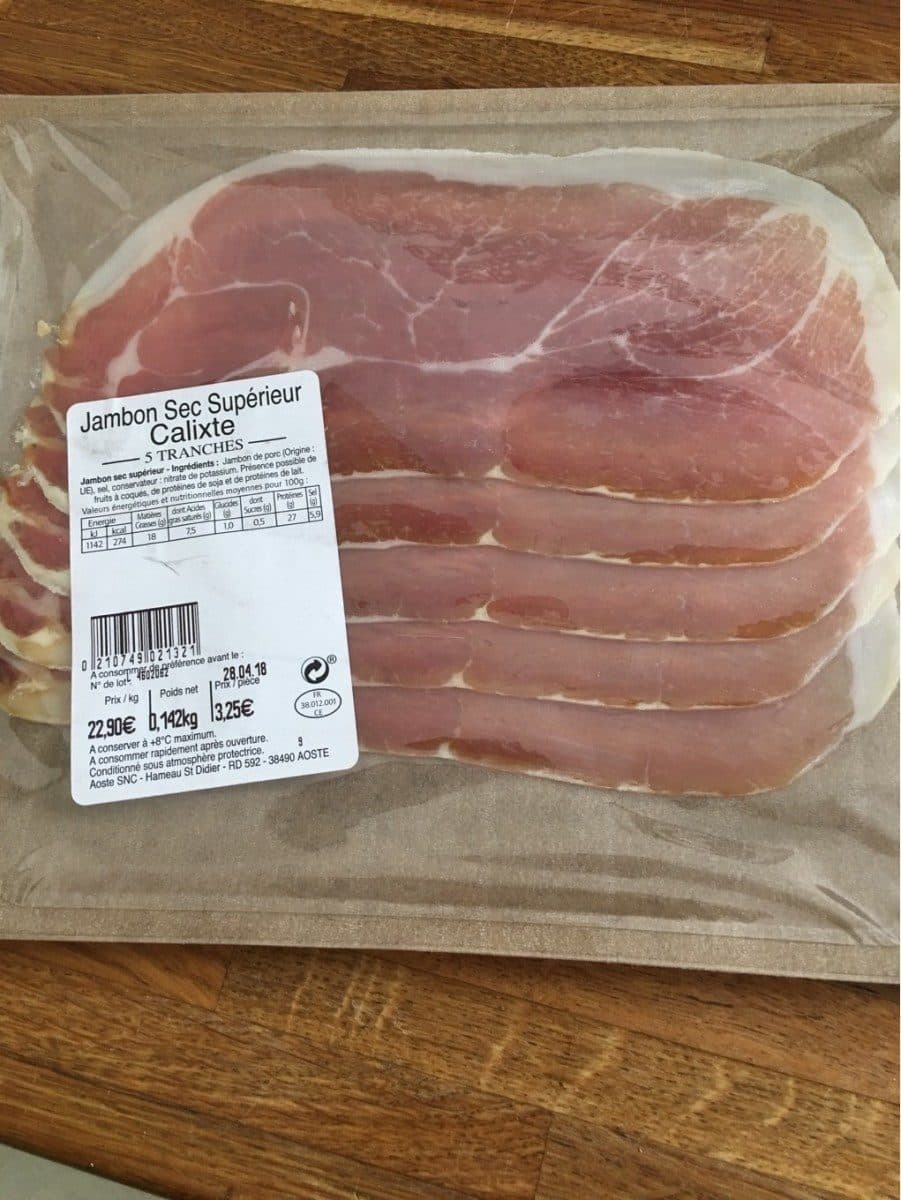 Open Food Facts Jambon sec supérieur packshot