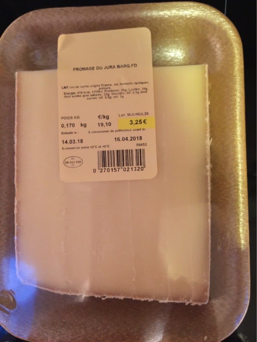 Open Food Facts Fromage du Jura packshot