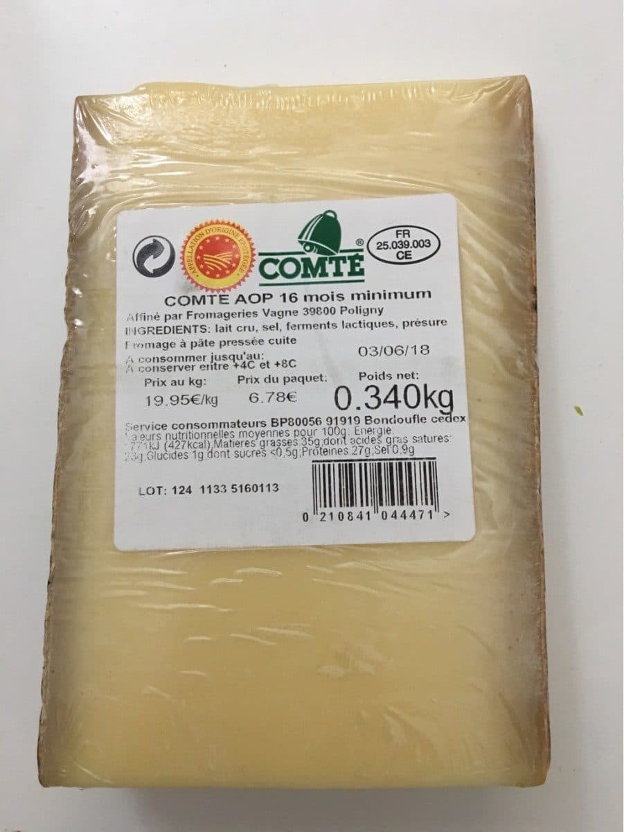 Fromageries Vagne COMTÉ AOP 16 mois minimun packshot