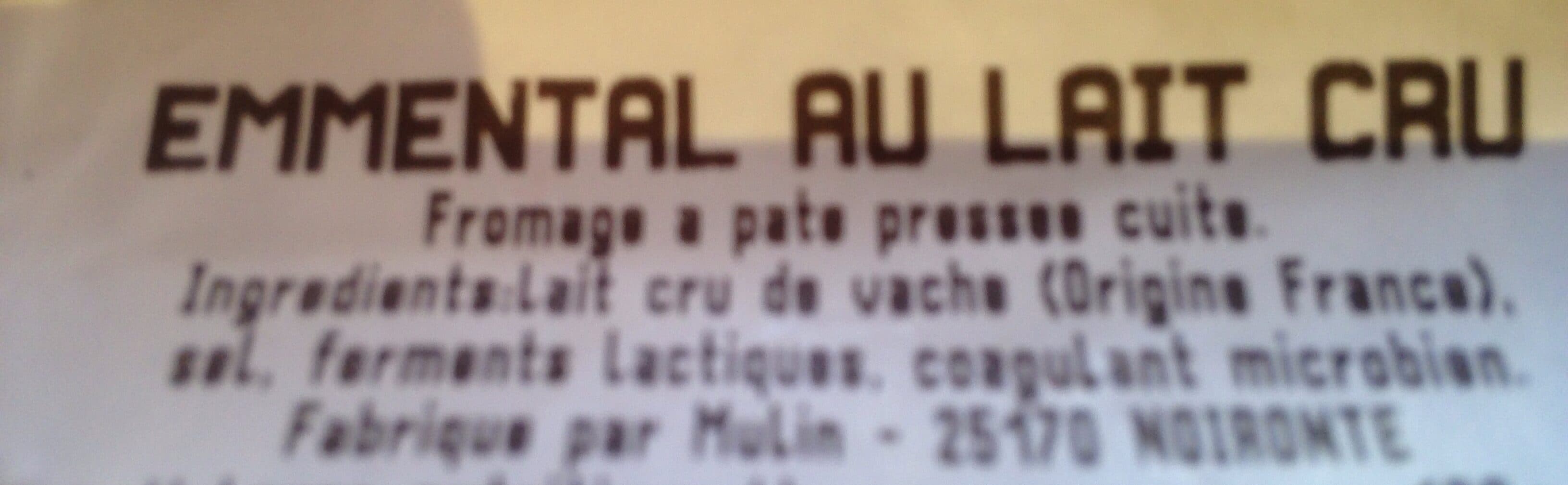 Mulin Emmental au lait cru packshot