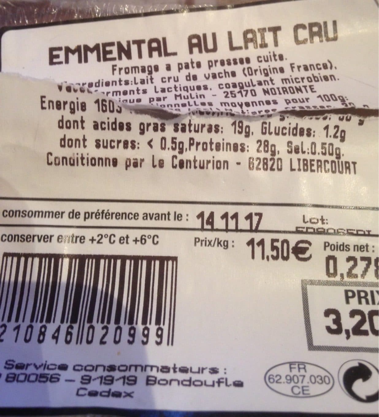 Mulin Emmental au lait cru packshot