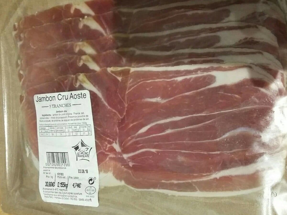 Open Food Facts Jambon cru aoste packshot