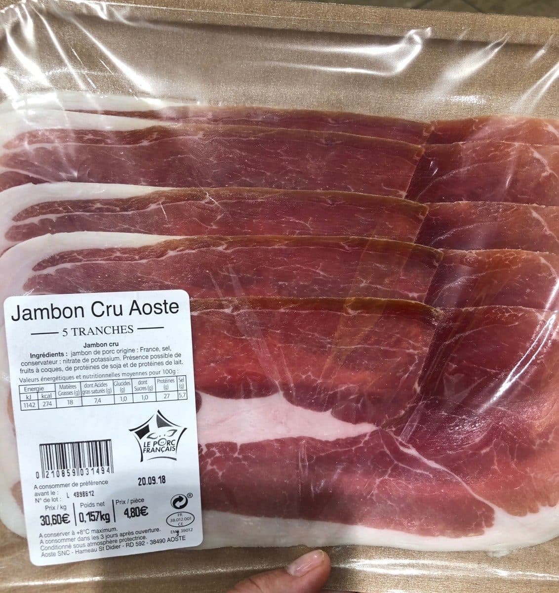 Open Food Facts Jambon cru d'Aoste packshot
