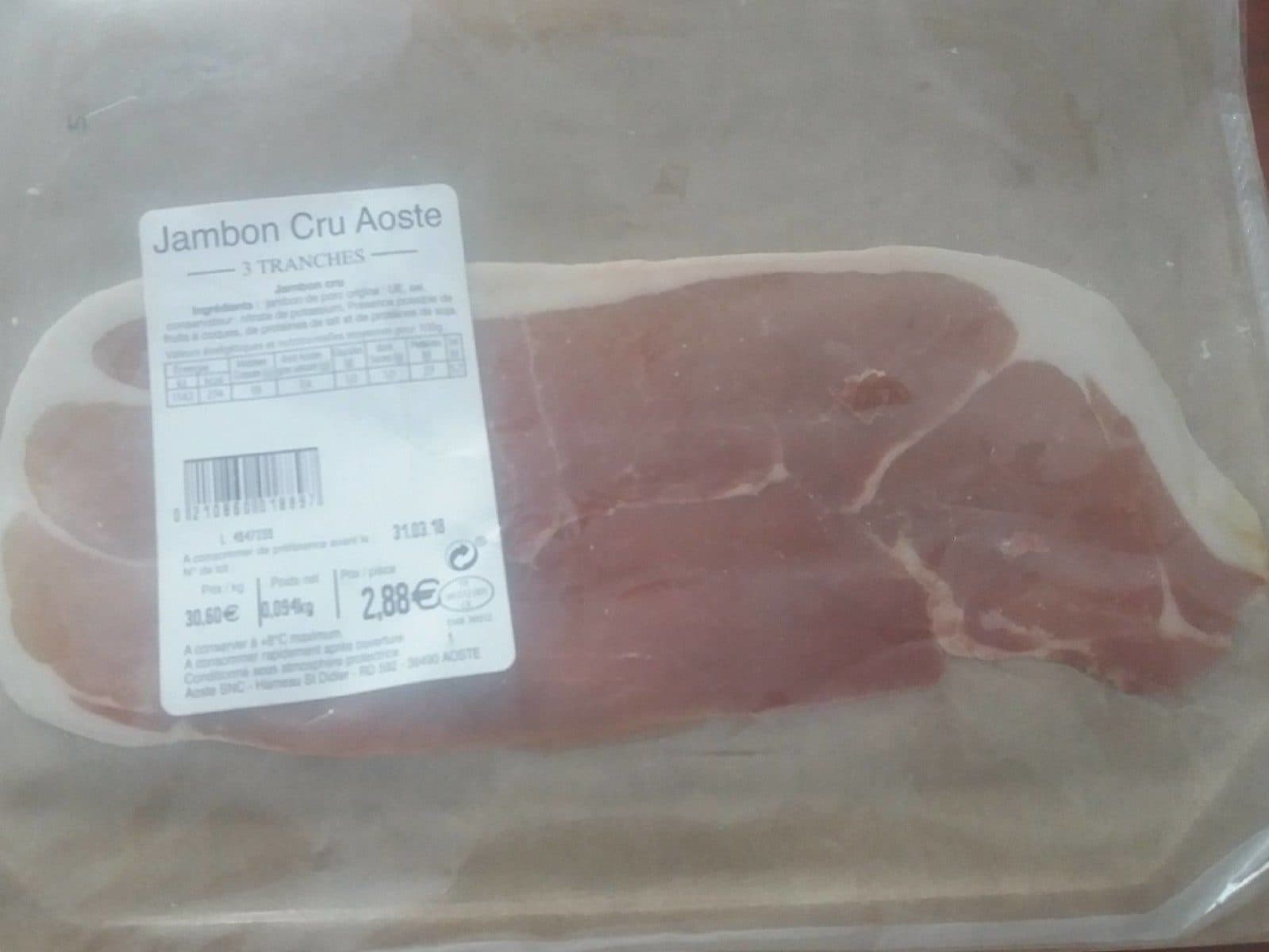 Aoste Jambon Cru Aoste packshot