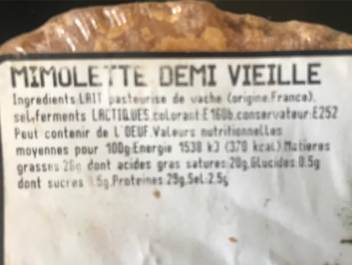 Open Food Facts Mimolette demi vielle packshot