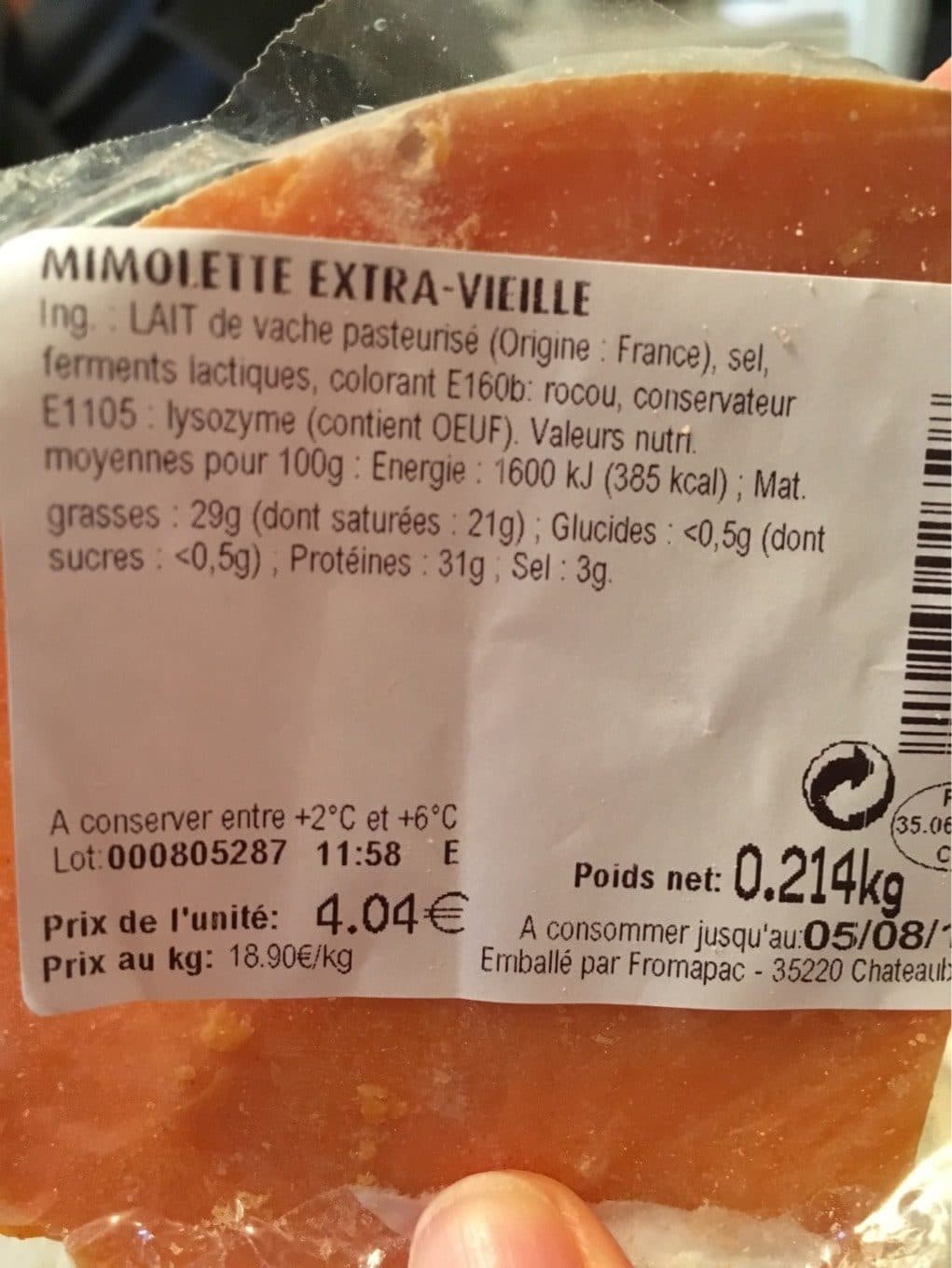 Intermarché Mimolette extra vieille packshot