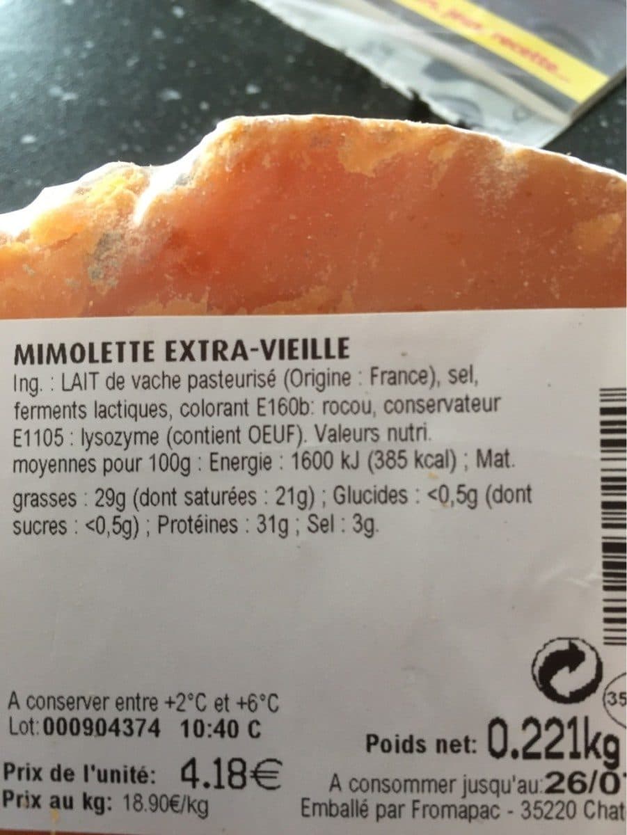 Open Food Facts Mimolette extra vieille packshot