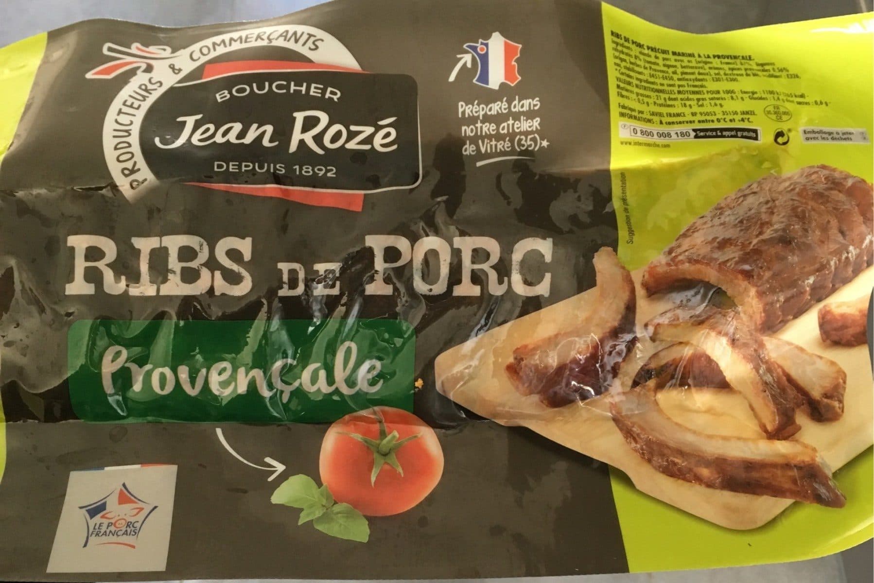 Open Food Facts Ribs de porc provencale packshot