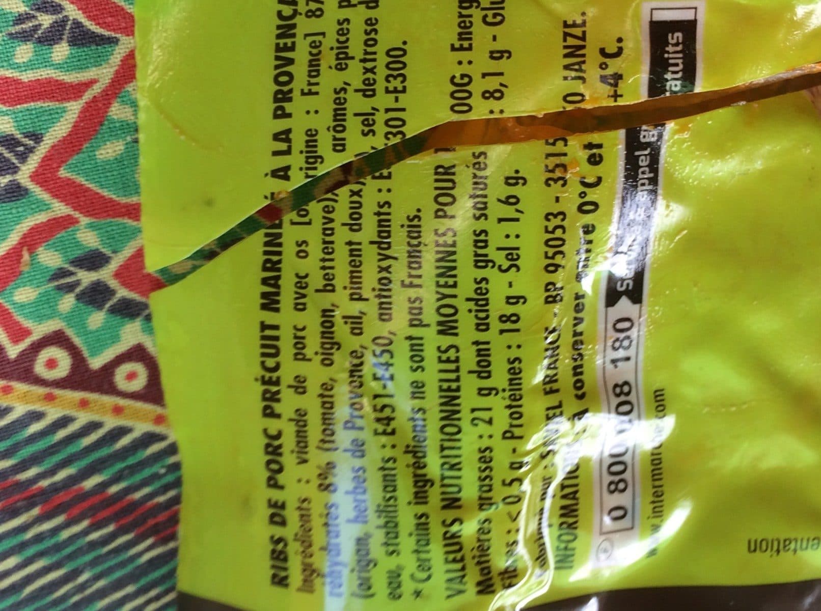 Open Food Facts Ribs de porc provençale packshot
