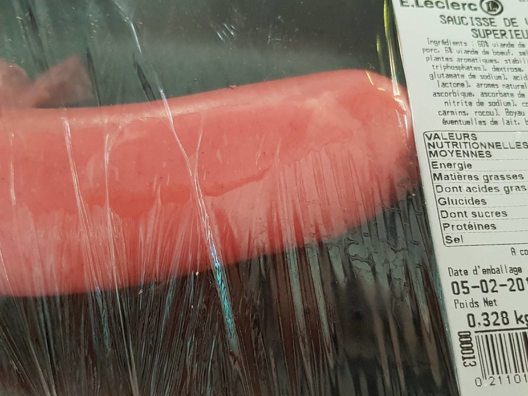 E Leclerc Saucisse de viande packshot