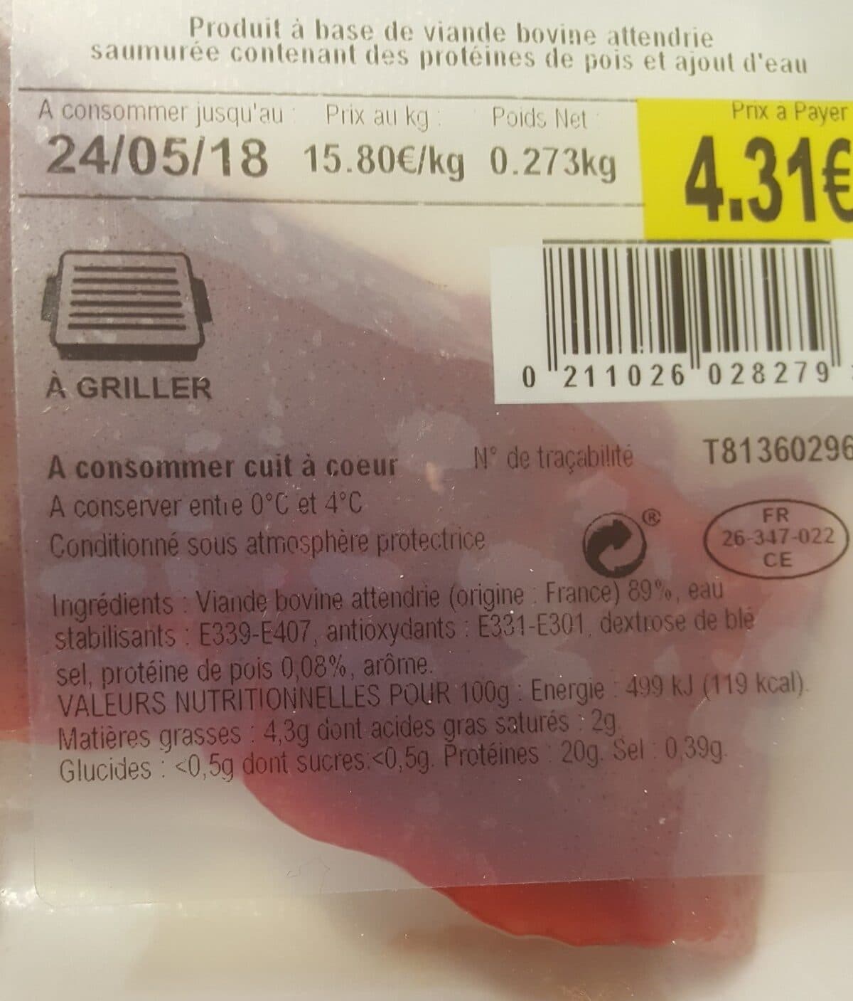 Open Food Facts boeuf packshot