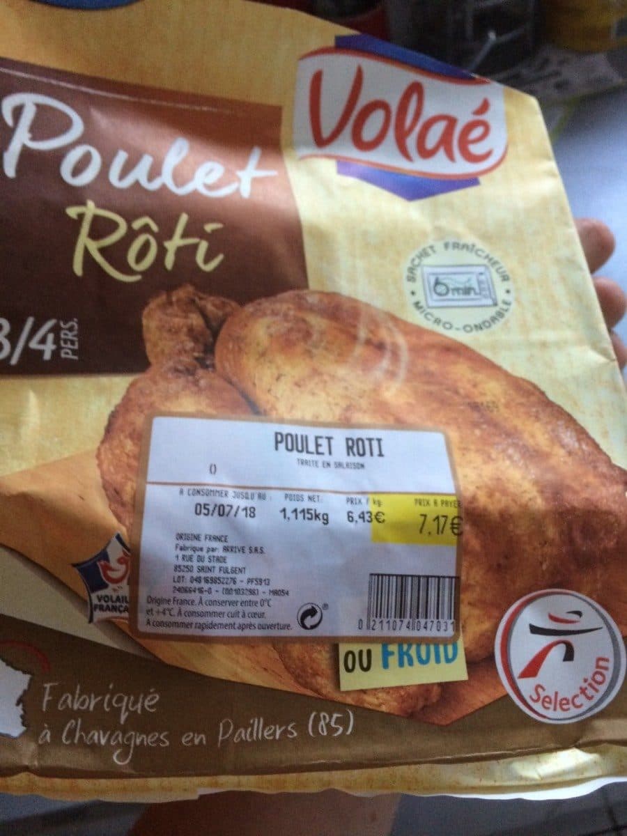 Volaé Poulet roti packshot