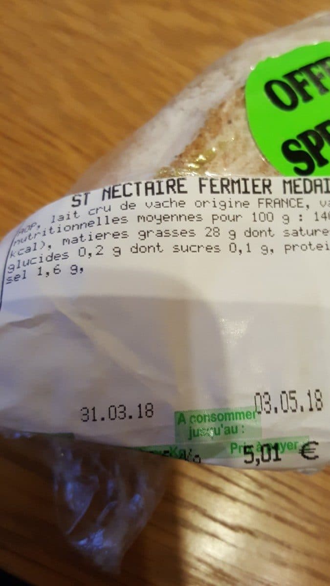 Open Food Facts St nectaire packshot