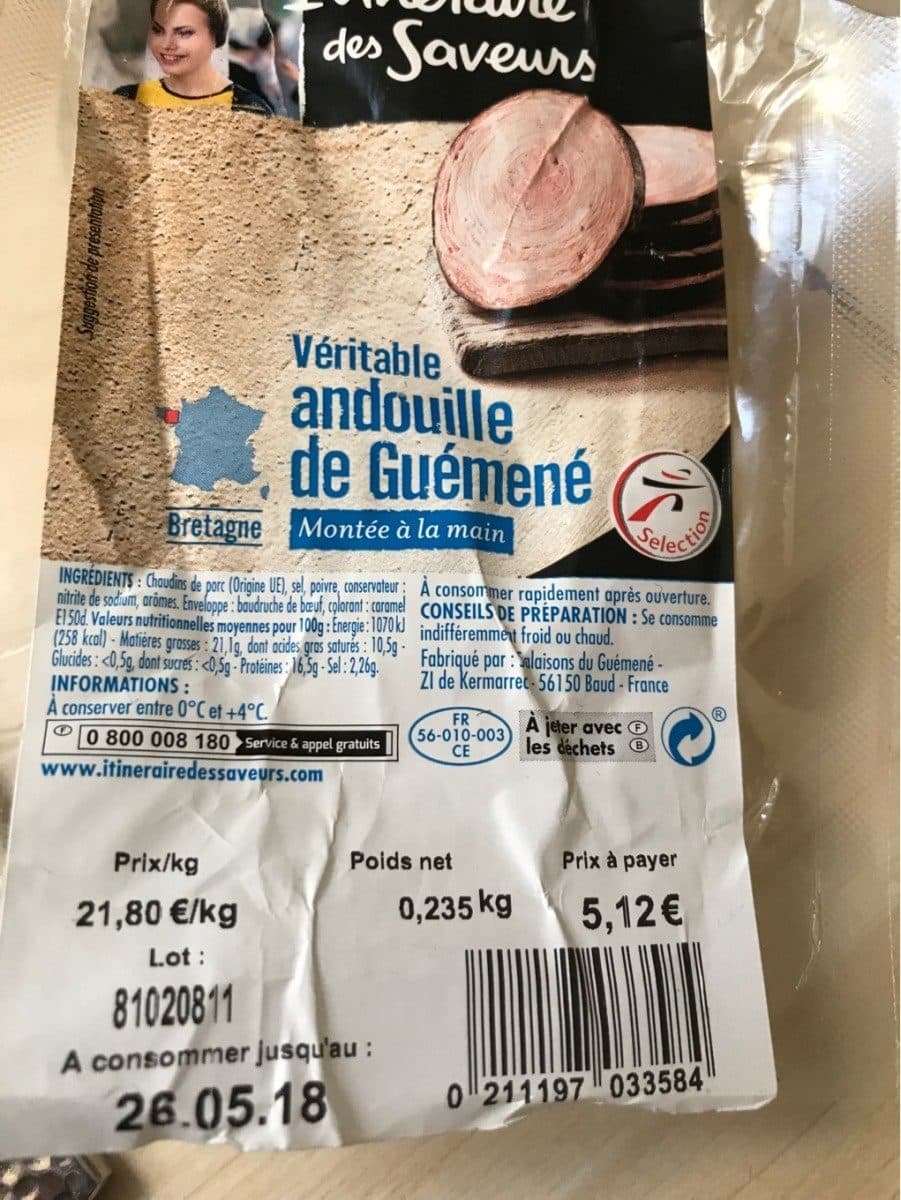Open Food Facts Andouille de Guemené packshot