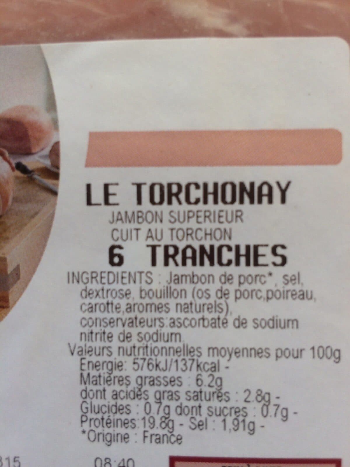 Sélection des Mousquetaires Le Torchonay jambon supérieur packshot