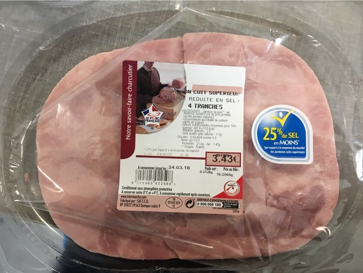 Open Food Facts Jambon cuit superieur packshot